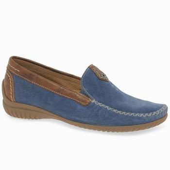 Gabor California Sportiga Loafers Dam Blå | ZCI-074916