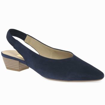 Gabor Heathcliff Slingback Court Sandaler Med Klack Dam Marinblå | EIK-465719