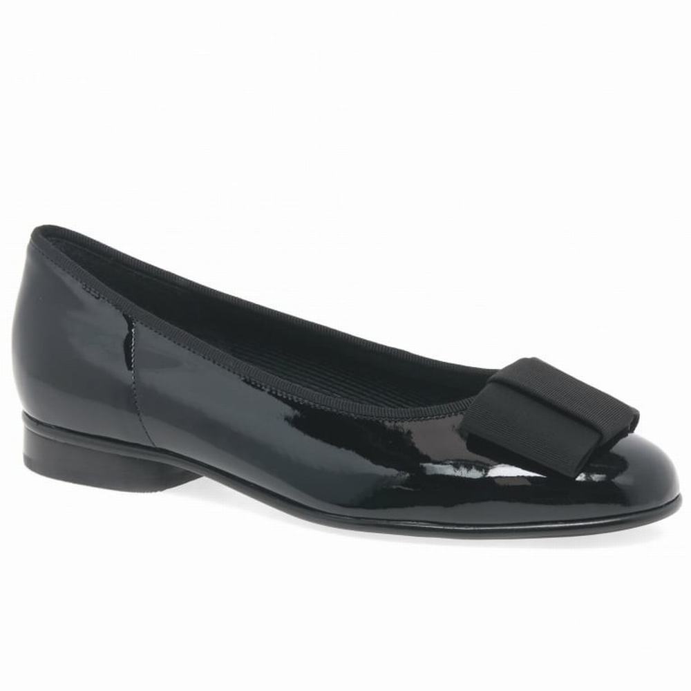 Gabor Assist Bow Trim Ballerina Dam Svarta | GOK-954206