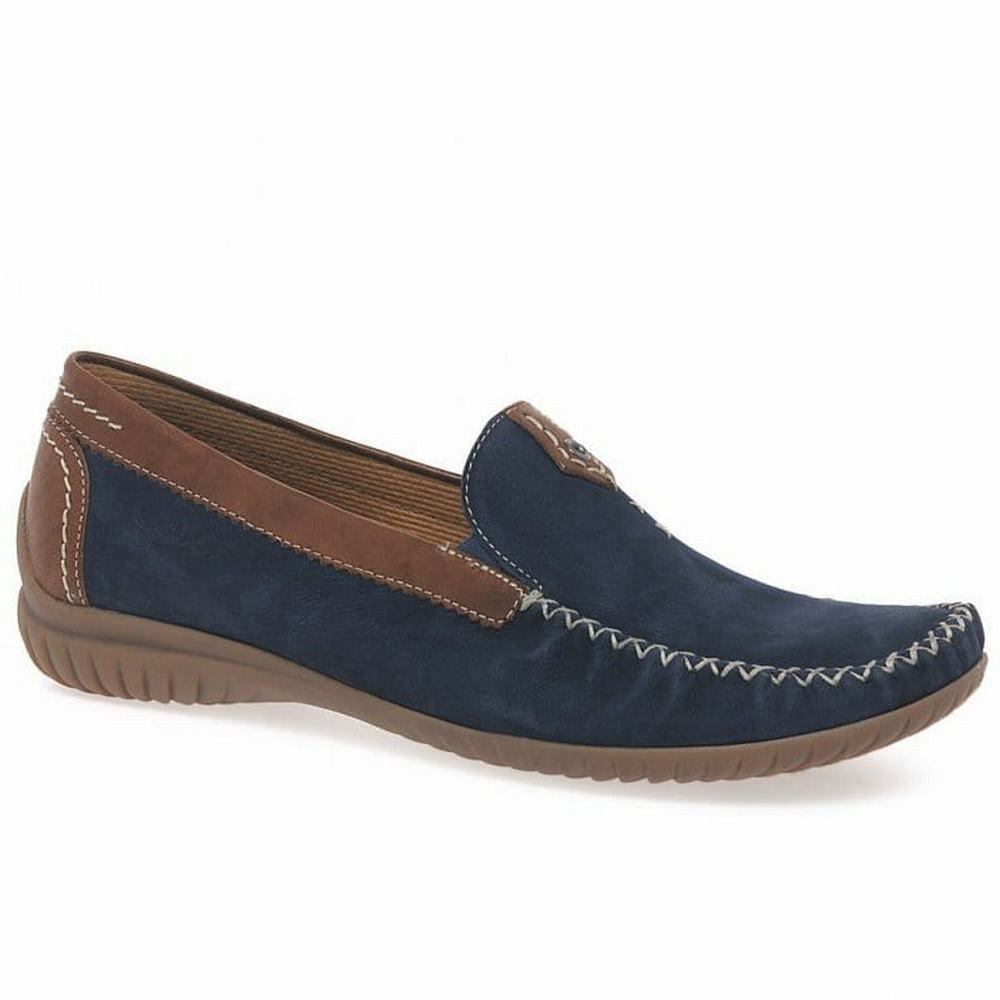 Gabor California Sportiga Loafers Dam Marinblå Bruna | GSF-972351