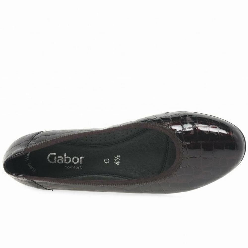 Gabor Splash Vanliga Ballerina Dam Vinröda | QPB-076581